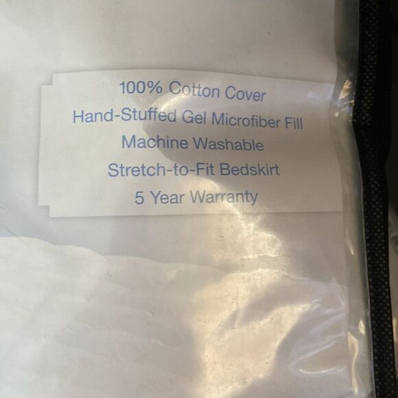 SensorPEDIC Luxury Top Loft Gel Fiber Mattress Pad, Full, White - Picture 7 of 9